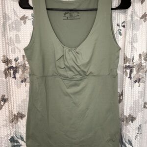 Patagonia V Neck Olive Green Tank Top